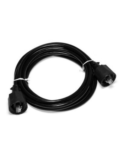 Патч-корд индустриальный RJ45 - RJ45, 4 пары, FTP, категория 5е, 1 м, черный LANMASTER LAN-S45-45-1.0-WP в Назрани Патчкорды (медные) Pintop.ru