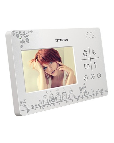 Монитор цветного видеодомофона с кнопочным управлением Tantos LILU LE Совы в Назрани Вызывные видеопанели малоабонентные Pintop.ru