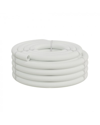 Труба ПП HF-FR гофрир. тяжелая, с зондом, без галогена, ПЛЛ 32мм Экопласт (61132HFR-W) - Труба ПП HF-FR гофрир. тяжелая, с зондом, без галогена, ПЛЛ диам.32мм ПВ-0 (25м) цвет белый 1 палл.=1200м Экопласт в Назрани Труба гофрированная Pintop.ru