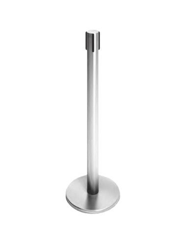 Стойка ограждения передвижная с ремнем (5 метров красный с тормозом) Oxgard ВЗР2387.02 в Назрани Ограждения Pintop.ru