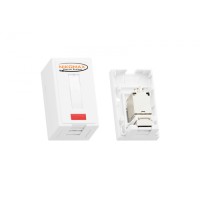 Розетка RJ45 1 порт кат.5e белая NIKOMAX (NMC-WO1UD2-FT-ST-WT)