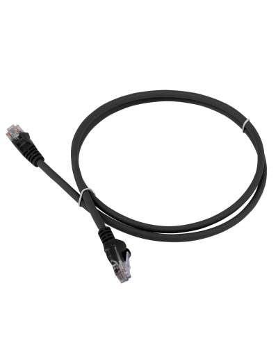 Патч-корд LANMASTER LSZH UTP кат.5e, 0.3 м, черный LANMASTER LAN-PC45/U5E-0.3-BK в Назрани Патчкорды (медные) Pintop.ru
