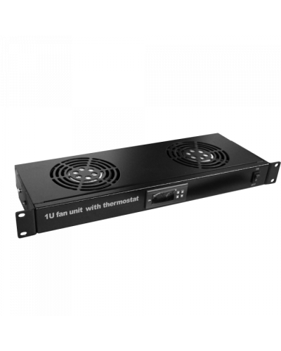 Блок 2-х вентиляторов 19, с подшипниками, с термостатом, 1U TWT (TWT-CBB-FANB2-RACK-T) в Назрани Вентиляторные модули Pintop.ru