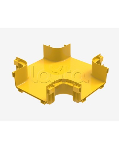 Ответвитель крестообразный пластиковый оптического лотка Hyperline FBTR-240-CRS в Назрани Аксессуары для лотков Pintop.ru