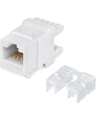 Модуль Keystone Jack RJ-45(8P8C), UTP неэкранированный, CAT 6, тип 180 градусов, белый REXANT PRO 02-0250 в Назрани Модули Keystone Pintop.ru