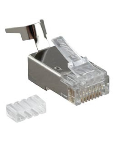 Разъем RJ-45 под витую пару, кат. 6, экранированный, универсальный Hyperline PLUG-8P8C-UV-C6-TW-SH в Назрани Коннекторы и разъемы Pintop.ru