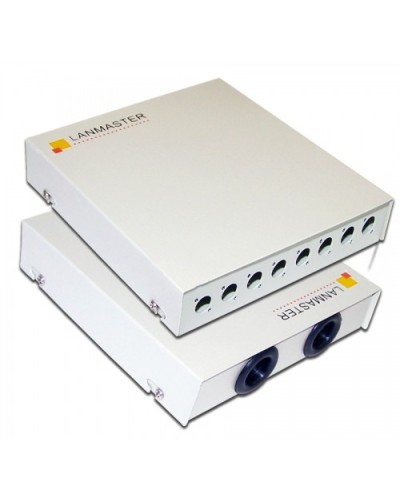 Кросс оптический настенный, металлический, на 8 FC адаптеров LANMASTER LAN-FOBM-WM-8FC в Назрани Кросс оптический Pintop.ru