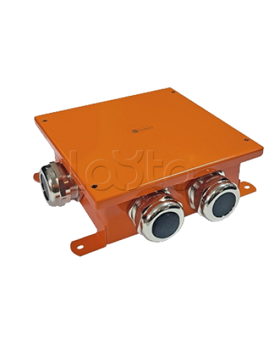 SMB120 Коробка металлическая, огн. E-110,о/п 120х120х60, 4 метал. гермоввода, IP66, 10P, (1,5-10 мм2), цвет оранж. Экопласт (56364) в Назрани Распределительные коробки Pintop.ru