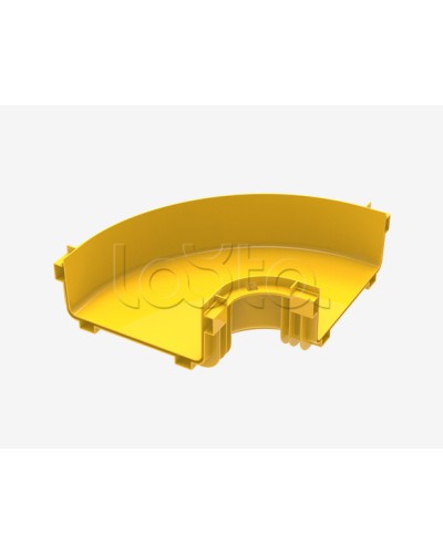 Горизонтальный изгиб на 90° для оптического лотка 240мм Hyperline (FBTR-240-ELB90) в Назрани Аксессуары для лотков Pintop.ru