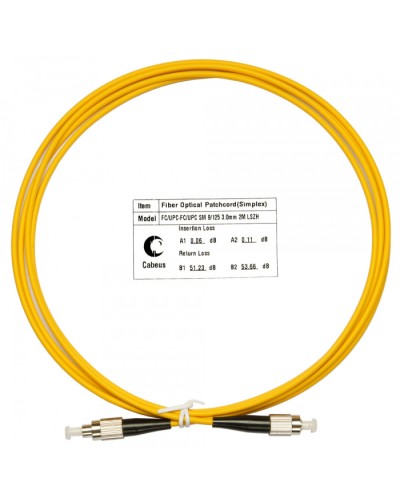 Шнур оптический simplex FC-FC 9/125 SM 2 м LSZH Cabeus FOP(s)-9-FC-FC-2M в Назрани Патч-корды оптические Pintop.ru