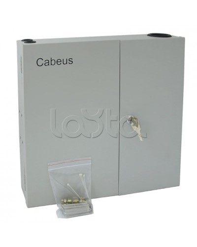 Бокс оптический настенный 19 на 16 SC/2xLC портов Cabeus FO-WL-16SC-K в Назрани Кросс оптический Pintop.ru