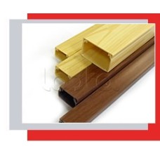 Миниканал 20x10 серия MEX с текстурой дерева (орех) Экопласт 77001N-2