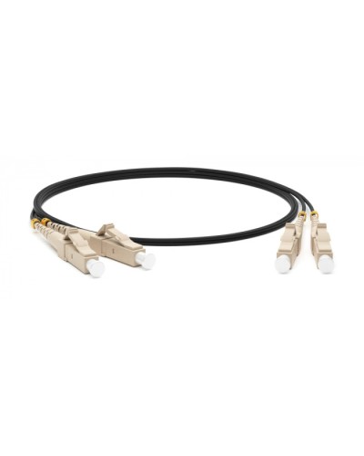 Патч-корд волоконно-оптический (шнур) MM 50/125(OM4), LC-LC, duplex, 10G/40G, LSZH, 10 м Hyperline FC-D3-504-LC/PR-LC/PR-H-10M-LSZH-BK в Назрани Патч-корды оптические Pintop.ru