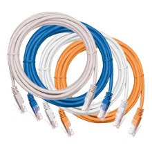 Шнур коммутационный NETLAN U/UTP 4 пары, Кат.5е (Класс D), 100МГц, 2хRJ45/8P8C, T568B, заливной, многожильный, BC (чистая медь), PVC нг(B), оранжевый, 0,5м, уп-ка 10шт. NETLAN EC-PC4UD55B-BC-PVC-005-OR-10