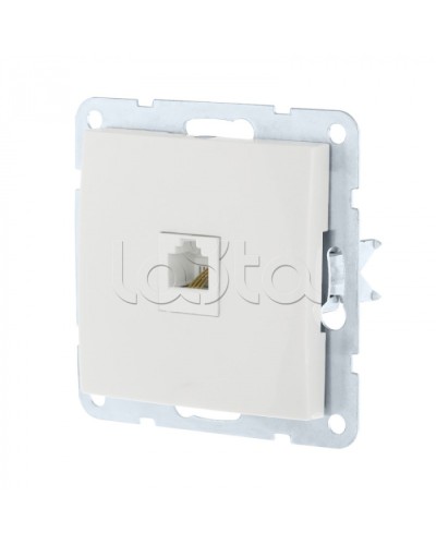 Розетка компьютерная RJ-45 кат. 5е с накладкой (белый) LK60 Экопласт (866104-1) в Назрани Розетки компьютерные и телефонные Pintop.ru