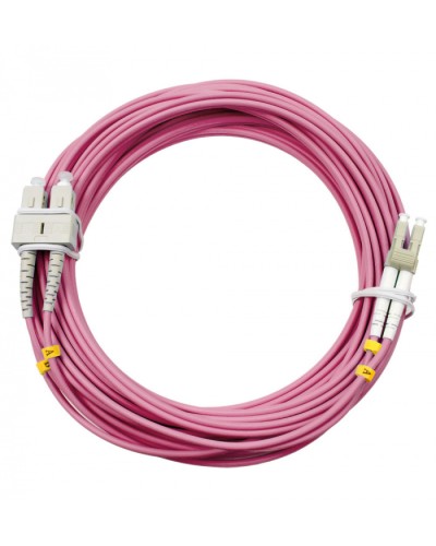 Шнур оптический duplex LC-SC 50/125 mm OM4 15м LSZH Cabeus FOP-50-OM4-LC-SC-15m в Назрани Патч-корды оптические Pintop.ru