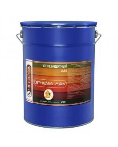 Лак огнезащитный акриловый Огнеза «ОГНЕЗА-ЛАК-ОД» для древесины и материалов изнеё, глянцевый, бесцветный, ведро 20л. (18 кг.) в Назрани Огнезащитные краски Pintop.ru