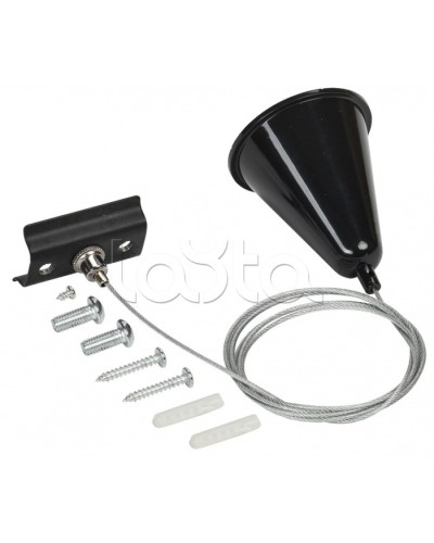 Комплект подвеса для ШП с тросом 1,5м черный IEK (LT-SO0D-KPT-D15-K02) в Назрани Светильники Pintop.ru