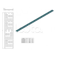 Организатор-лоток Hyperline CDV-M-75x9-42U-RAL9005