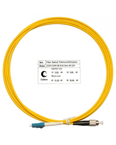 Шнур оптический simplex LC-FC 9/125 sm 2м LSZH Cabeus FOP(s)-9-LC-FC-2m в Назрани Патч-корды оптические Pintop.ru