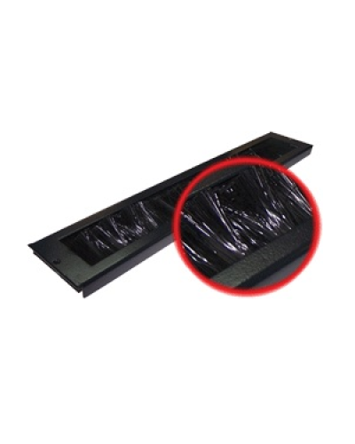 Ввод кабельный щеточный для напольных шкафов Business (черный) TWT TWT-CBB-BP в Назрани Аксессуары для стоек и шкафов Pintop.ru