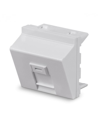 Вставка 45x45 (Mosaic) для 1 модуля формата Keystone Jack, угловая Cabeus (FP-A-45-1M) в Назрани Модули Keystone Pintop.ru