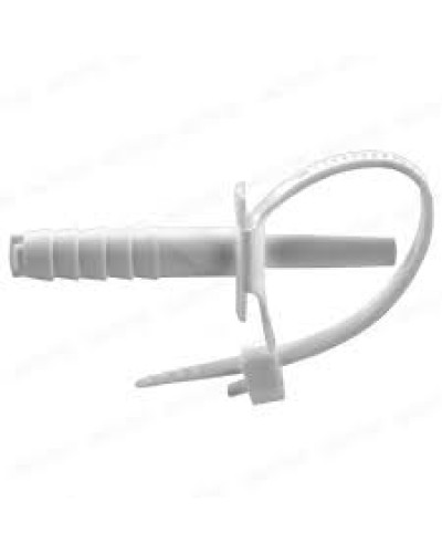 Стяжкa нейлоновая 150 x 8,0 мм, с дюбелем ø8 мм, белая (упак. 50 шт) REXANT (07-0176) в Назрани Стяжки-хомуты Pintop.ru