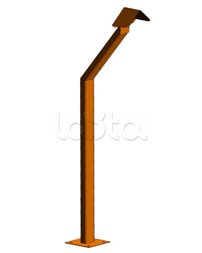 Стойка кнопки выхода Аякс наклонная исп.01 (под бетонирование), оранжевая Магнито-контакт в Назрани Дополнительное оборудование для ОПС Pintop.ru