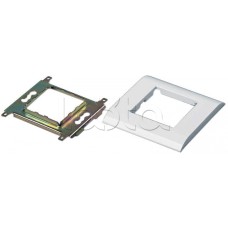 Панель лицевая 80х80 мм для модулей Mosaic 45x45 мм, металлический каркас Hyperline FP-M45-1-WH