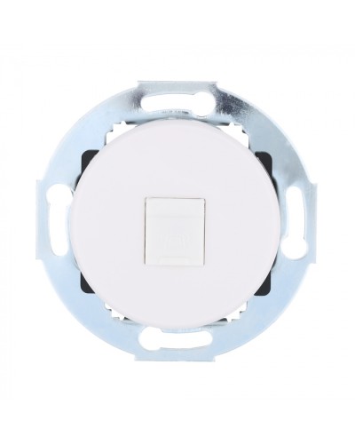 Розетка телефонная RJ-12 с накладкой (белый) Vintage (885504-1) в Назрани Розетки компьютерные и телефонные Pintop.ru