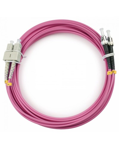 Шнур оптический duplex SC-ST 50/125 mm OM4 5м LSZH Cabeus FOP-50-OM4-SC-ST-5m в Назрани Патч-корды оптические Pintop.ru