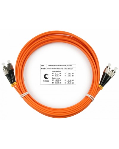 Шнур оптический duplex FC-FC 62,5/125 mm 10м LSZH Cabeus FOP-62-FC-FC-10m в Назрани Патч-корды оптические Pintop.ru