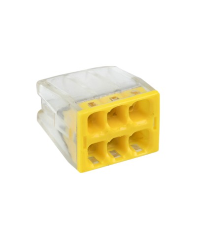 Строительно-монтажная клемма СМК 2273-246 (с пастой) 6 отверстий 0,5-2.5мм2 (50шт.) EKF (plc-smk-2273-246) - Строительно-монтажная клемма СМК 2273-246 (с пастой) 6 отверстий 0,5-2.5мм2 (50шт.) EKF PROxima в Назрани Клеммные колодки Pintop.ru