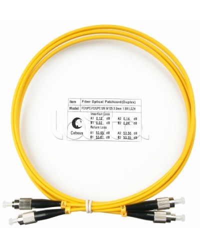 Шнур оптический duplex FC-FC 9/125 sm 1,5м LSZH Cabeus FOP(d)-9-FC-FC-1,5m в Назрани Патч-корды оптические Pintop.ru