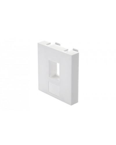 Адаптер 45 × 45 мм для 1 мультимедиа-модуля Keystone без шторки, белый Eurolan (16B-45-11WT) в Назрани Модули Keystone Pintop.ru