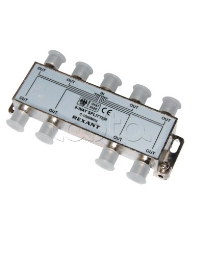 Делитель телевизионный ТВх8 под F разъём 5-1000 МГц (5шт/уп) REXANT 05-6005 в Назрани Системы видеонаблюдения Pintop.ru
