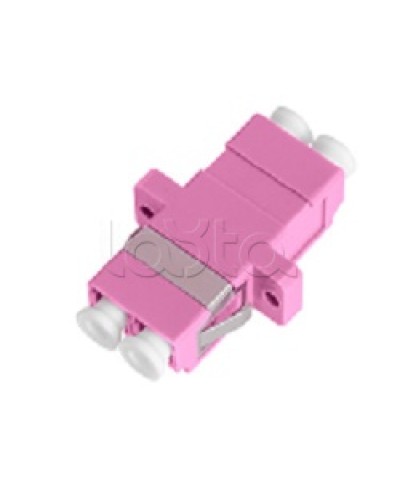 Адаптер NIKOMAX волоконно-оптический, соединительный, многомодовый, стандарта OM4, LC/UPC-LC/UPC, двойной, пластиковый, без шторки, с фланцами, маджента, уп-ка 2шт. NIKOMAX (NMF-OA2M4-FN-LCU-LCU-MG-2) в Назрани Проходные адаптеры и розетки оптические 