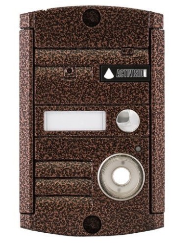 Видеопанель вызывная накладная цветная на 1 абонента Activision AVP-451 (PAL, медь) в Назрани Вызывные видеопанели малоабонентные Pintop.ru