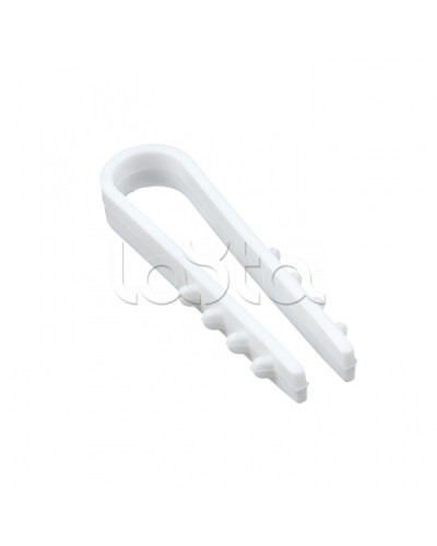 Дюбель-хомут для круглого кабеля (5-10мм) белый (50шт.) EKF PROxima (plc-ncs50-5x10w) в Назрани Крепеж: Дюбели, шурупы, саморезы Pintop.ru