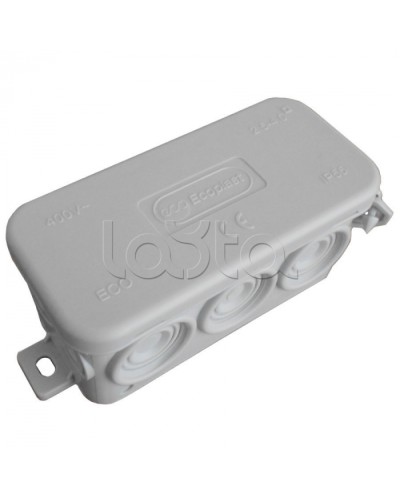 JBL090 Коробка распред. без сальников о/п, 90х42х40мм 10вых., IP55 белый, Экопласт 44055W-1 в Назрани Распределительные коробки Pintop.ru