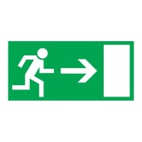 Знак эвакуационный "Направление к эвакуационному выходу направо" 100x300 (5шт/уп) REXANT 56-0027
