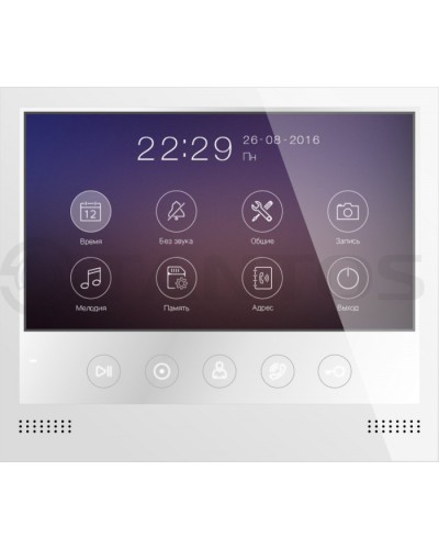 Монитор цветного видеодомофона формата AHD с сенсорными кнопками и возможностью записи фото или видео по вызову на microSD карту Tantos Selina HD M в Назрани Абонентские видеоустройства Pintop.ru