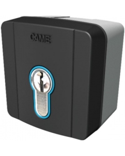 Ключ-выключатель накладной с цилиндром замка DIN и синей подсветкой Came 806SL-0050 в Назрани Запчасти для шлагбаумов и автоматики Pintop.ru