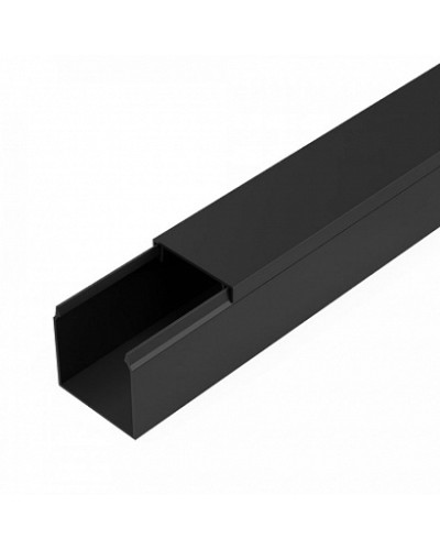 Кабель-канал черный 2-й замок в п/э 25х25 мм (32 м/уп) Промрукав (PR03.0213) в Назрани Огнестойкие кабельные линии Pintop.ru