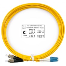 Шнур оптический duplex LC-FC 9/125 sm 3м LSZH Cabeus FOP(d)-9-LC-FC-3m