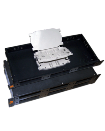 Кросс оптический 19 стоечный на 6 адаптерных панелей, 2U, с 4-мя сплайс-кассетами LANMASTER LAN-FOBM-RM-6P в Назрани Кросс оптический Pintop.ru