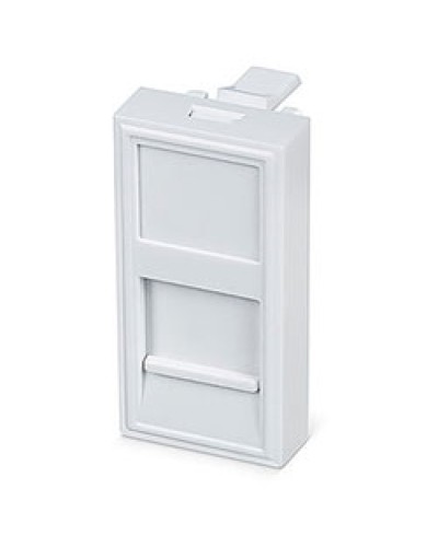 Вставка 45x22,5 (Mosaic) для 1 модуля формата Keystone Jack (FP-22,5-1M) Пожтехкабель СКС (202-030) в Назрани Модули Keystone Pintop.ru