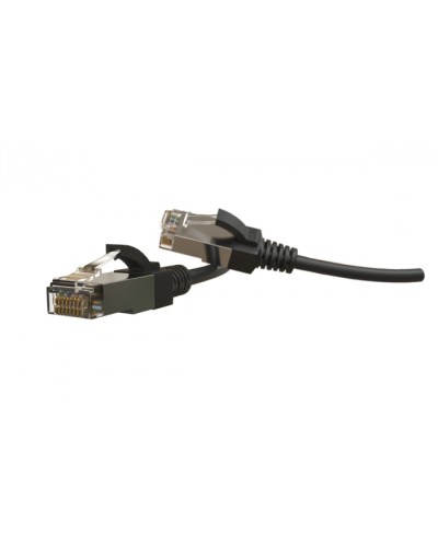 Патч-корд S/FTP Hyperline (PC-LPT-SFTP-RJ45-RJ45-C6-3M-LSZH-BK) в Назрани Патчкорды (медные) Pintop.ru