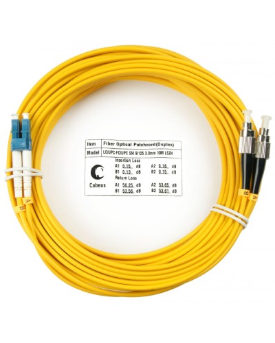 Шнур оптический duplex LC-FC 9/125 sm 25м LSZH Cabeus FOP(d)-9-LC-FC-25m в Назрани Патч-корды оптические Pintop.ru