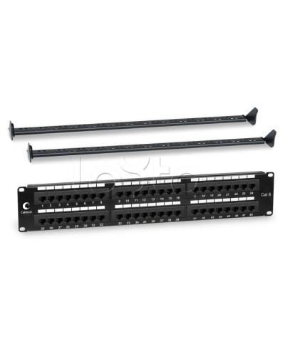Патч-панель 19, 2U, 48xRJ45 Cabeus PL-48-Cat.6-Dual IDC в Назрани Патч панель Pintop.ru